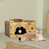 Maxbell Cardboard Cat House Large Multifunctional Cat Furniture Scratching Pad House Single layer