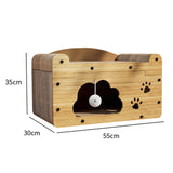 Maxbell Cardboard Cat House Large Multifunctional Cat Furniture Scratching Pad House Single layer