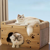 Maxbell Cardboard Cat House Large Multifunctional Cat Furniture Scratching Pad House Single layer