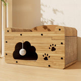 Maxbell Cardboard Cat House Large Multifunctional Cat Furniture Scratching Pad House Single layer