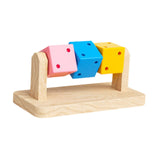 Maxbell Hamster Cage Toy Exercise Multifunctional Wood Chewing Cubes for Rabbit Mice Rat