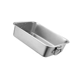 Maxbell Stainless Steel Cats Litter Basin Portable Cat Litter Tray for Kitten Rabbits 40cmx30cmx15cm