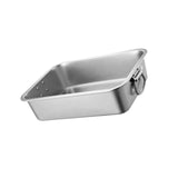Maxbell Stainless Steel Cats Litter Basin Portable Cat Litter Tray for Kitten Rabbits 40cmx30cmx15cm