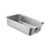 Maxbell Stainless Steel Cats Litter Basin Portable Cat Litter Tray for Kitten Rabbits 40cmx30cmx15cm