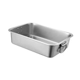 Maxbell Stainless Steel Cats Litter Basin Portable Cat Litter Tray for Kitten Rabbits 45cmx35cmx15cm