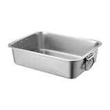 Maxbell Stainless Steel Cats Litter Basin Portable Cat Litter Tray for Kitten Rabbits 50cmx35cmx15cm