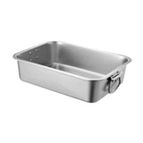 Maxbell Stainless Steel Cats Litter Basin Portable Cat Litter Tray for Kitten Rabbits 50cmx35cmx15cm
