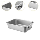 Maxbell Stainless Steel Cats Litter Basin Portable Cat Litter Tray for Kitten Rabbits 50cmx35cmx15cm
