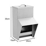 Maxbell Wall Mounted Chicken Feeder Rainproof No Waste for Outdoor Pheasants Poultry