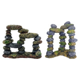 Maxbell Fish Tank Decoration Hideout Chic Accessories Reptile DIY Supplies Rock Cave Style A