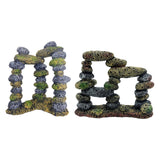Maxbell Fish Tank Decoration Hideout Chic Accessories Reptile DIY Supplies Rock Cave Style A