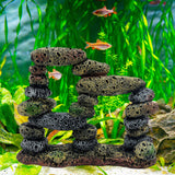 Maxbell Fish Tank Decoration Hideout Chic Accessories Reptile DIY Supplies Rock Cave Style A
