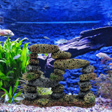 Maxbell Fish Tank Decoration Hideout Chic Accessories Reptile DIY Supplies Rock Cave Style A