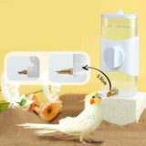 Maxbell Parrot Water Feeder Portable Bird Feeder for Parakeet Small Pet Canary Finch Yellow