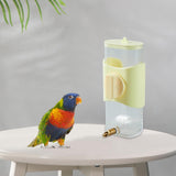 Maxbell Parrot Water Feeder Portable Bird Feeder for Parakeet Small Pet Canary Finch Yellow