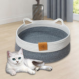 Maxbell Cat Bed Cat Scratcher Bed Woven Pet Bed for Summer Cats or Small Dogs Indoor S