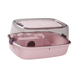 Maxbell Large Hamster Cage Portable Small Animal Cage for Guinea Pigs Rabbit Gerbils Pink