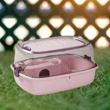 Maxbell Large Hamster Cage Portable Small Animal Cage for Guinea Pigs Rabbit Gerbils Pink