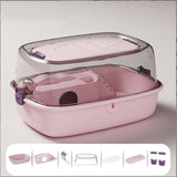 Maxbell Large Hamster Cage Portable Small Animal Cage for Guinea Pigs Rabbit Gerbils Pink
