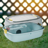 Maxbell Large Hamster Cage Portable Small Animal Cage for Guinea Pigs Rabbit Gerbils Blue
