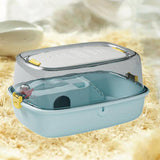Maxbell Large Hamster Cage Portable Small Animal Cage for Guinea Pigs Rabbit Gerbils Blue