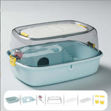 Maxbell Large Hamster Cage Portable Small Animal Cage for Guinea Pigs Rabbit Gerbils Blue