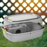Maxbell Large Hamster Cage Portable Small Animal Cage for Guinea Pigs Rabbit Gerbils Gray