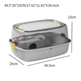 Maxbell Large Hamster Cage Portable Small Animal Cage for Guinea Pigs Rabbit Gerbils Gray