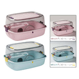 Maxbell Hamster Cage Transparent Ventilation House for Guinea Pigs Sugar Glider Rats Pink