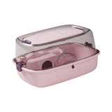 Maxbell Hamster Cage Transparent Ventilation House for Guinea Pigs Sugar Glider Rats Pink