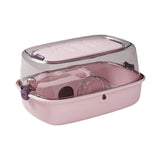 Maxbell Hamster Cage Transparent Ventilation House for Guinea Pigs Sugar Glider Rats Pink