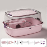 Maxbell Hamster Cage Transparent Ventilation House for Guinea Pigs Sugar Glider Rats Pink