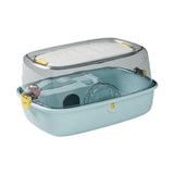 Maxbell Hamster Cage Transparent Ventilation House for Guinea Pigs Sugar Glider Rats Blue