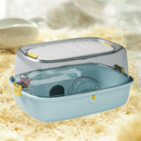 Maxbell Hamster Cage Transparent Ventilation House for Guinea Pigs Sugar Glider Rats Blue