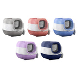 Maxbell Hooded Cat Litter Box with Lid Sturdy Portable Large Pet Litter Box with Lid Gray