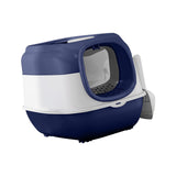 Maxbell Maxbell Hooded Cat Litter Box with Lid Sturdy Portable Large Pet Litter Box with Lid Dark Blue