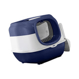 Maxbell Maxbell Hooded Cat Litter Box with Lid Sturdy Portable Large Pet Litter Box with Lid Dark Blue