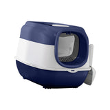 Maxbell Maxbell Hooded Cat Litter Box with Lid Sturdy Portable Large Pet Litter Box with Lid Dark Blue