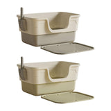 Maxbell Pet Litter Box with Litter Mat Pet Cleaner Accessories Cat Box Kitten Toilet grey