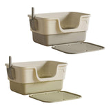 Maxbell Pet Litter Box with Litter Mat Pet Cleaner Accessories Cat Box Kitten Toilet grey