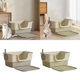 Maxbell Pet Litter Box with Litter Mat Pet Cleaner Accessories Cat Box Kitten Toilet grey
