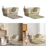 Maxbell Pet Litter Box with Litter Mat Pet Cleaner Accessories Cat Box Kitten Toilet grey