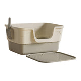 Maxbell Pet Litter Box with Litter Mat Pet Cleaner Accessories Cat Box Kitten Toilet grey