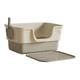 Maxbell Pet Litter Box with Litter Mat Pet Cleaner Accessories Cat Box Kitten Toilet grey