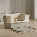 Maxbell Pet Litter Box with Litter Mat Pet Cleaner Accessories Cat Box Kitten Toilet grey
