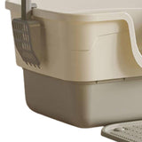 Maxbell Pet Litter Box with Litter Mat Pet Cleaner Accessories Cat Box Kitten Toilet grey