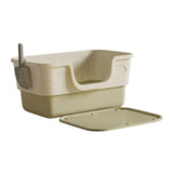 Maxbell Pet Litter Box with Litter Mat Pet Cleaner Accessories Cat Box Kitten Toilet green