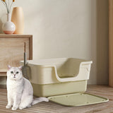 Maxbell Pet Litter Box with Litter Mat Pet Cleaner Accessories Cat Box Kitten Toilet green