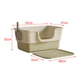 Maxbell Pet Litter Box with Litter Mat Pet Cleaner Accessories Cat Box Kitten Toilet green