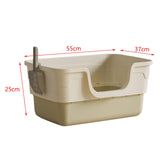 Maxbell Cat Litter Box with Cat Scoop Portable Extra Large Bedpan Cat Toilet Sandbox green